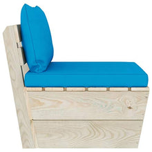 vidaXL Divano Centrale da Giardino su Pallet e Cuscini Legno di Abete