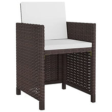 vidaXL Set da Pranzo da Giardino 13 pz Polyrattan Marrone Tavolo Sedie Cuscini