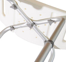 Sgabello per Doccia Bagno antiscivolo bianco altezza regolabile