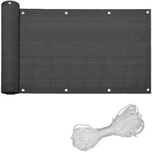 Hanllin - Protezione da sguardi indiscreti per Balcone, in PVC, 90 x 600 cm, con Occhielli e Cordino