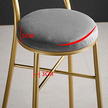 WSDSX Sedia per Sala da Pranzo, Cuscini per braccioli, seggiolone, Sgabello, Sgabello da Bar per Colazione, Bar, bancone, Sgabello da Cucina e Trucco, Sedia in Ferro, 65Cm, 65Cm