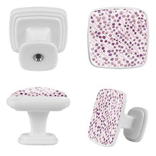 Fiore viola lavanda 4 PCS Pomelli per Porta, Pomolo per Mobile, Pomelli per Mobili con Viti, Maniglia per Armadietto, Pomelli per Porta, Pomelli per Cassetti per Porta, Armadio, Cassetto e Credenza
