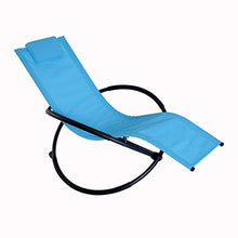 Outsunny Sedia a Dondolo Design Moderno per Interni ed Esterni Textilene 154x80x84cm Blu