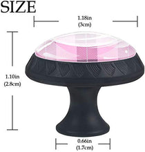 Fantasia scozzese scozzese rosa Pomelli per Porta Set di 4 Pomelli per Mobili Manopole per Cassetti Cucina Armadio Vetro