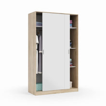 Habitdesign – Armadio a 2 ante scorrevoli, con 3 ripiani, dimensioni: 200 x 120 x 50 cm