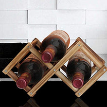 Jeerbly Portabottiglie in legno rosso per vino, portabottiglie