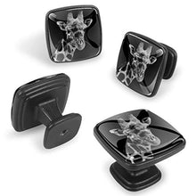 giraffa Pomelli per Porta Set di 4 Pomelli per Mobili Manopole per Cassetti Cucina Armadio Vetro