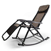 DGHJK Sedia a Dondolo reclinabile per Esterni Zero Gravity Sedia a Dondolo Confortevole e Traspirante con Cuscino Imbottito regolabilew per Garden Beach Lawn Pool