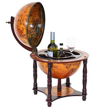 Mini Bar portabottiglie mappamondo HWC-D85 Legno eucalipto
