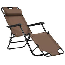 vidaXL 2X Lettini Prendisole Pieghevoli e Poggiapiedi Marrone Sdraio Giardino