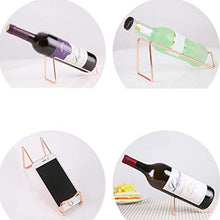 BESTonZON Espositore per Vino Scaffale per Birra Scaffale per Vino Supporto per ripiano per Cellulare Contatore per bancone da Cucina Bancone da Bar (Oro Rosa)