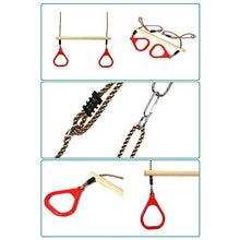 HYISHION for Bambini Anelli Fitness plastica Catena Orizzontale Oscillazione Coperta Trapeze e Ginnastica Combo SKYJIE