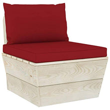 FAMIROSA Set Divani da Giardino su Pallet 6 pz con Cuscini Legno Abete-3573