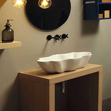 Lavabo d'appoggio Seastar Vitruvit cm 65x39 ceramica bianca