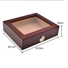 YUTRD ZCJUX Scatola per sigari in Legno di Cedro Rosso Nero (30 sigari) Custodia per armadietto per humidor con igrometro (Color : Red)
