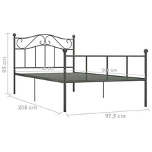 SKM Giroletto Grigio in Metallo 90x200 cm (12.4kg)
