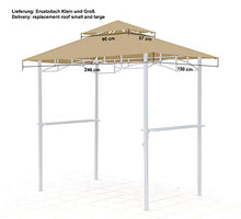GRASEKAMP Qualität seit 1972 48725 - Tetto di ricambio per barbecue e gazebo, 1,5 x 2,4 m, con tetto a doppio tetto, colore: Beige