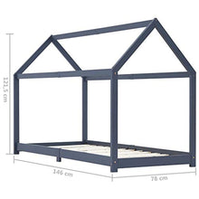 FAMIROSA Giroletto per Bambini Grigio in Massello di Pino 70x140 cm-3352