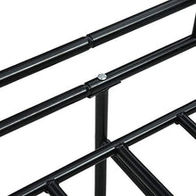 BIGTO - Struttura letto in acciaio per camera da letto, 90 x 200 cm, colore: Nero
