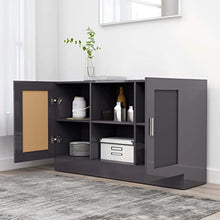 vidaXL Credenza Grigio Lucido 120x30,5x70 cm in Truciolato
