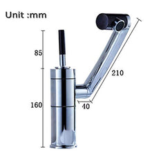 HYY-YY Rubinetto della Cucina a 360 ° Ruota Spray Montato Piattaforma Chrome Bagno lavabo Tap Cascata Rubinetto Mobili