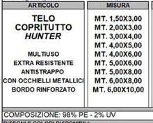Telo Hunter Multiuso Antistrappo Rinforzato e con Occhielli Double Face Verde e Blu Misura cm 150X300 Metri 1,5X3