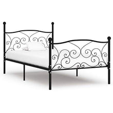 SKM Giroletto con Doghe Nero in Metallo 90x200 cm (16kg)