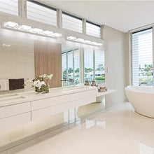 Klighten Lampada per Specchio LED Bagno IP44, Cristallo Lampada per Armadio Specchio Applique da Interno Bagno Moderno Apparecchio Bianco freddo 5500K, 80CM