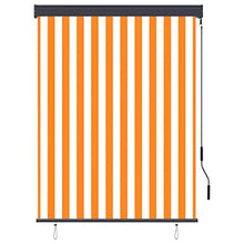 vidaXL - Tenda avvolgibile per esterni, 120 x 250 cm, colore: Bianco/Arancione