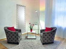 MO.WA Specchio da parete argento cornice rettangolare legno misura esterna 50X145 cm da appendere in orizzontale/verticale. finitura argento. Made in Italy.