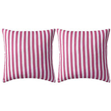 Buyounger Cuscini da Esterno 2 pz Stampa a Righe 45x45 cm Rosa