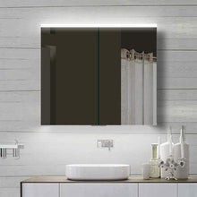 Lux-Aqua YDC80-70-Armadietto con Specchio, Alluminio, Argento, 80 x 70 cm