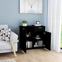 XHCP Credenza, Comodino, Comodino, cassettiera per la casa Soggiorno Camera da Letto Bianco Lucido 80x36x75 cm truciolare