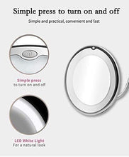 Specchio Specchietto a LED a LED LED Light Vanity 10x Specchi ingrandenti Flessibili con Ventosa
