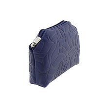 Cerniera in pelle con due tulipani in pelle Misure: U Colore: MARINO