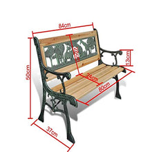 Zerone- Panca da Giardino per Bambini in Legno 80 cm,Panchine da Esterno con Braccioli