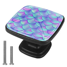 Mermaid Tail Card Pomelli per Porta Set di 4 Pomelli per Mobili Manopole per Cassetti Cucina Armadio Vetro