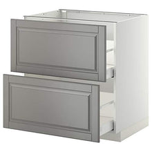 METOD/MAXIMERA base cb 2 frontali/2 cassetti alti 80x61.9x88 cm bianco/Bodbyn grigio