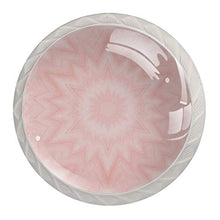 4 pcs White Cabinet Knobs for Kitchen Cabinets Bedroom Wardrobe Dresser Drawers Pale pink kaleidoscope