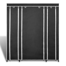 FZYHFA - Armadio guardaroba in tessuto, 45 x 150 x 176 cm, colore: Nero