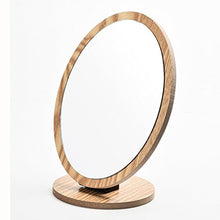 JXXDDQ - Specchio da trucco HD, da tavolo, portatile, in legno, 16 x 20 cm