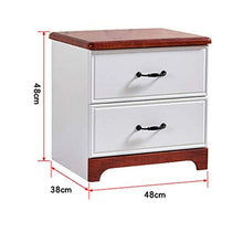 Comodini Toilette Mobili in Legno massello Armadietto Camera da Letto Immagazzinamento Pannello a Base di Legno + Legno (Color : Red, Size : 48 * 38 * 48cm)