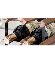 JL Controsoffitto Wine Rack, Rustico 2 Bottiglie di Vino Holder Rack Bottiglie da Tavolo Wine Rack controsoffitto Wine Organizer Supporto da Tavolo liquore Bagagli mensola in Legno e Ferro