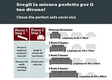 CapitanCasa Salva Divano Poltrona Elasticizzato Volants Tinta Unita Grigio Chiaro MOD Voilà 3 Posti Grigio Ch