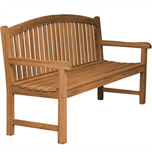 Panca da giardino Bari Teak in legno massiccio, larghezza 180 cm