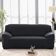 PETCUTE Copridivano angolare copridivano penisola Elasticizzato copridivano con Chaise Longue copripoltrona Nero 3 posti