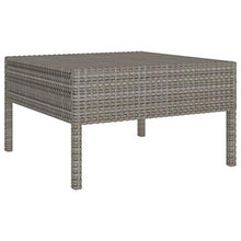 SKM Set Divani da Giardino 6 pz con Cuscini in Polyrattan Grigio (39kg) Grigio-6984