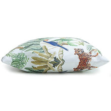Cuscino da esterno della giungla, motivo: palme, uccelli, animali, verde, 45 x 45 cm, cuscino da giardino impermeabile