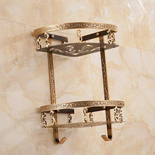 AGGF Mensola per Bagno Mensola angolare per Bagno in Alluminio Antico a Doppio Strato Mensola per Bagno Cestello per Doccia Accessori per Il Bagno