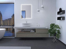 Talos Specchio da bagno con illuminazione, argento, 80 x 60 cm